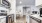 a kitchen with white cabinets